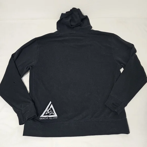 Gracie Jiu-Jitsu Hoodie XL Black Cross Logo Pullover Independent Trading Company - Picture 2 of 6